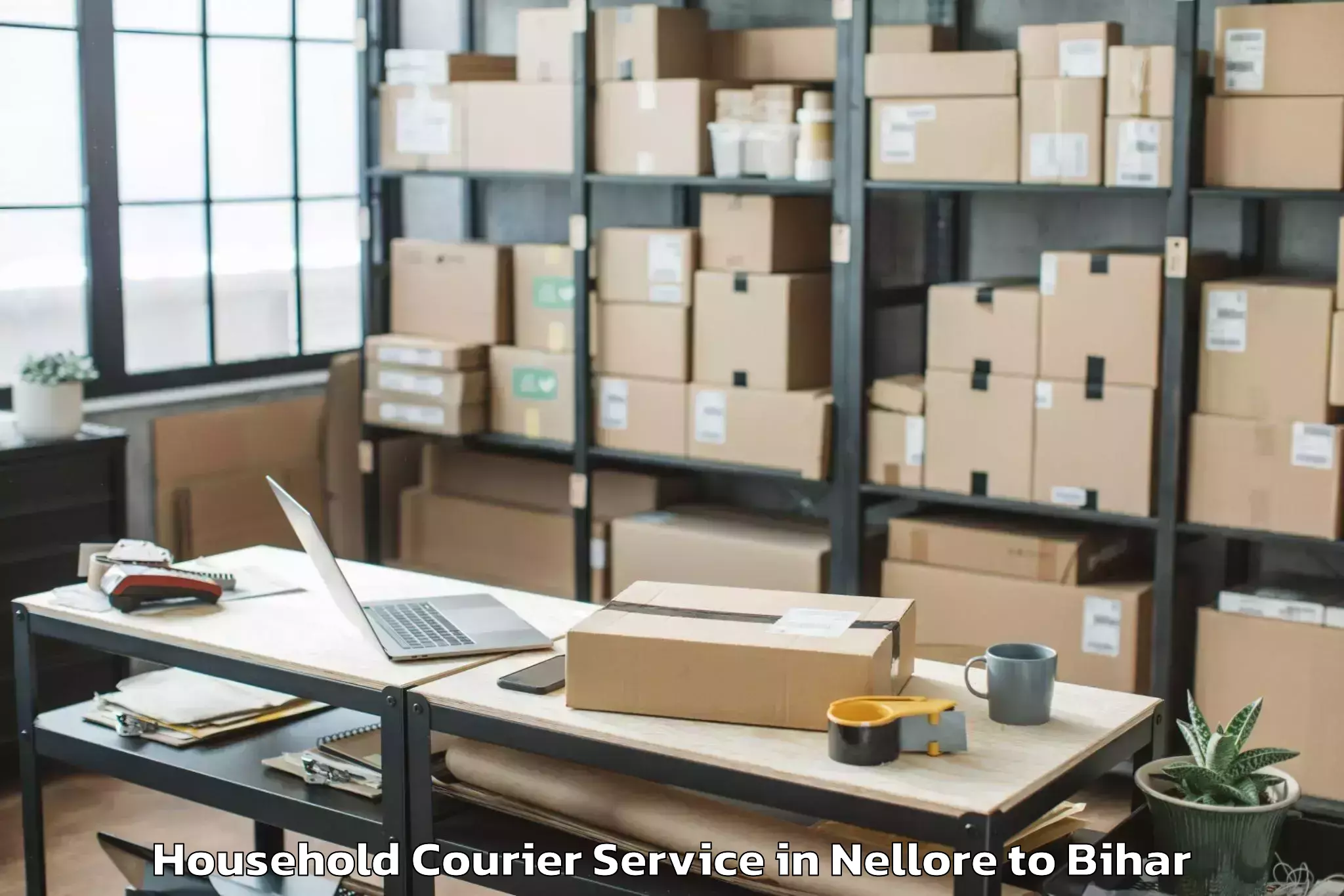 Professional Nellore to Lauriya Nandangarh Household Courier